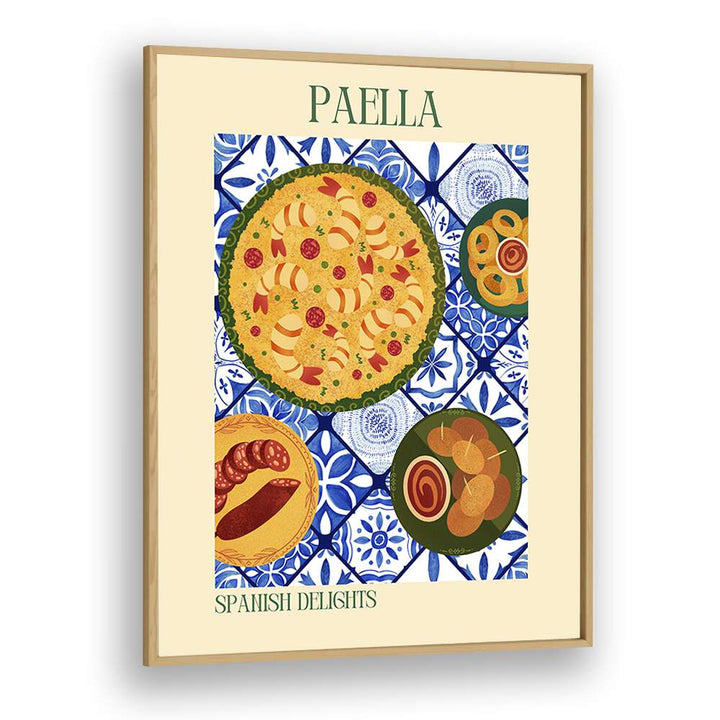 paella ii kitchen posters kitchen art prints in Oak Wood Plain Frame