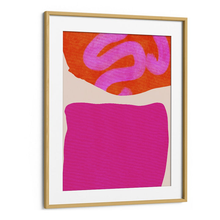 painted lines ii kopie by ana rut bre abstract art abstract paintings in Oak Wood Frame With Mount