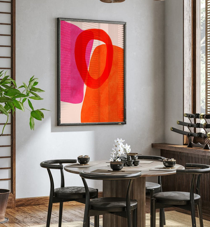 painted lines v kopie by ana rut bre abstract art abstract paintings Artwork II placed on a wall