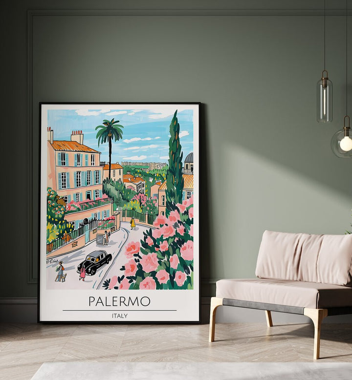 palemro-italy travel posters Artwork II placed on a Wall