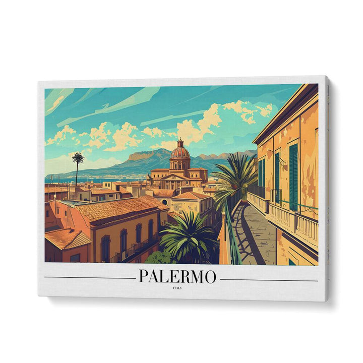 palermo-italy travel posters in Gallery Wrap