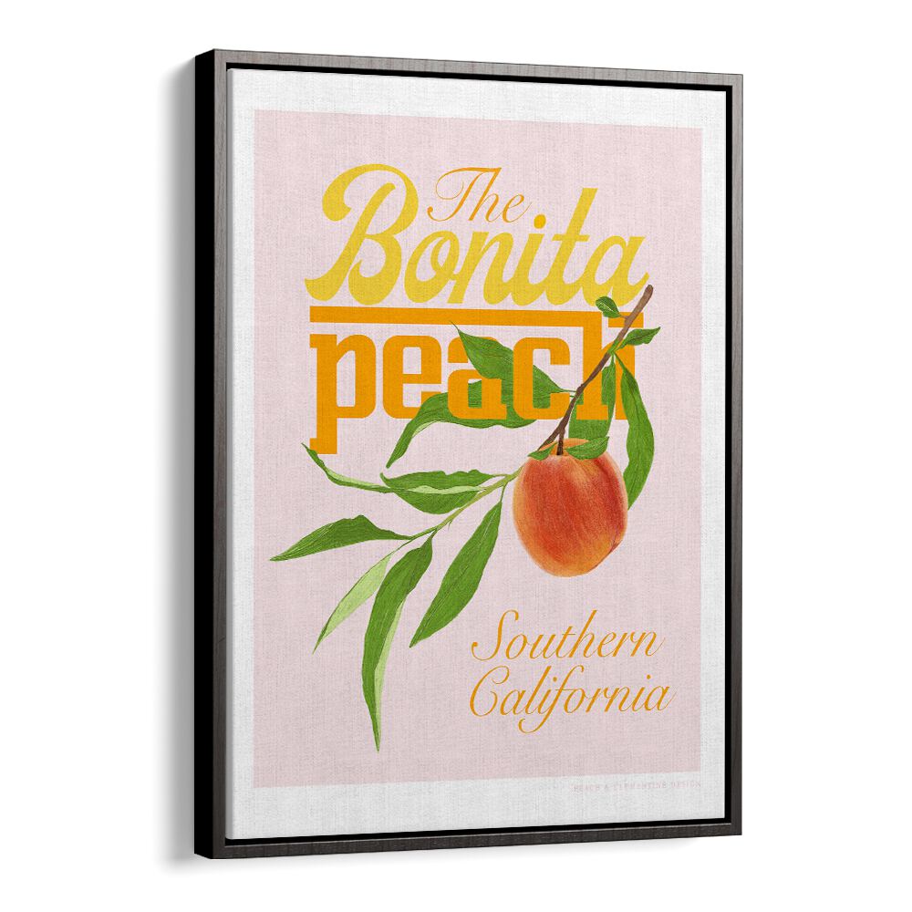 pandc bonita peach kitchen posters in Black Floater Frame