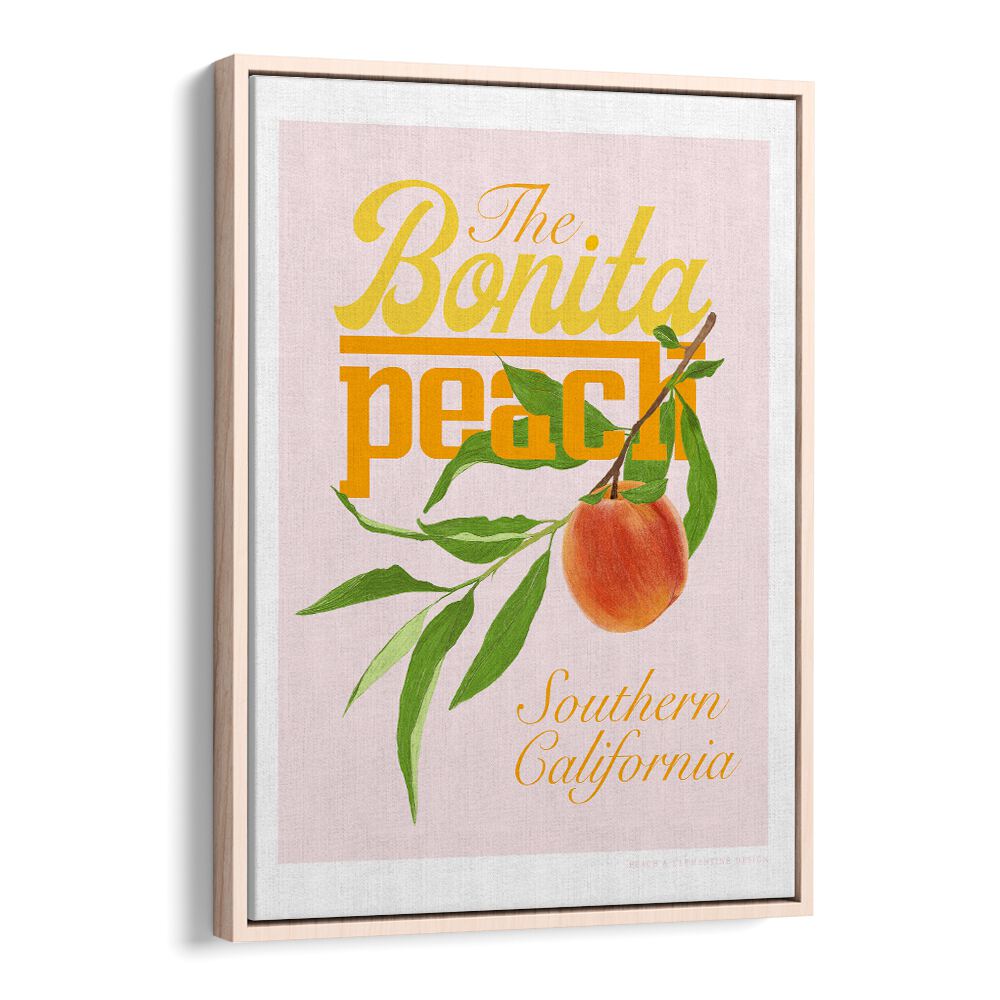 pandc bonita peach kitchen posters in Oak Wood Floater Frame