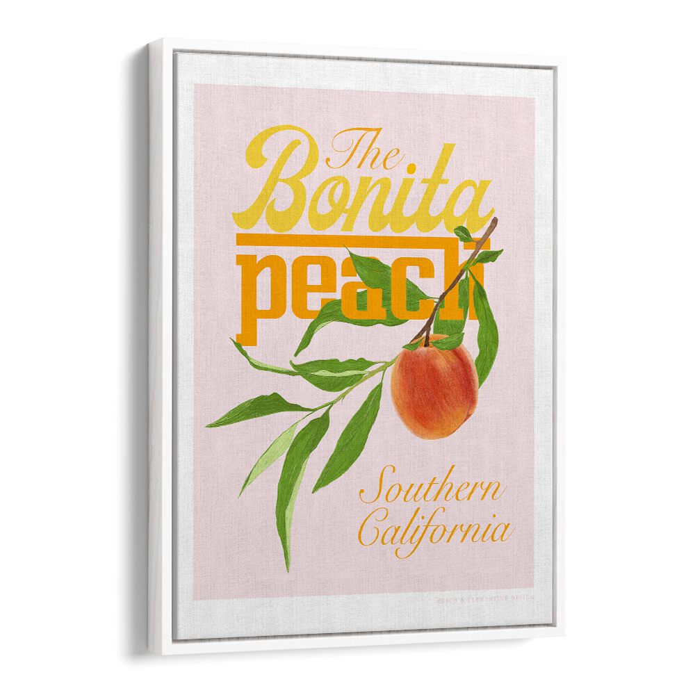 pandc bonita peach kitchen posters in White Floater Frame