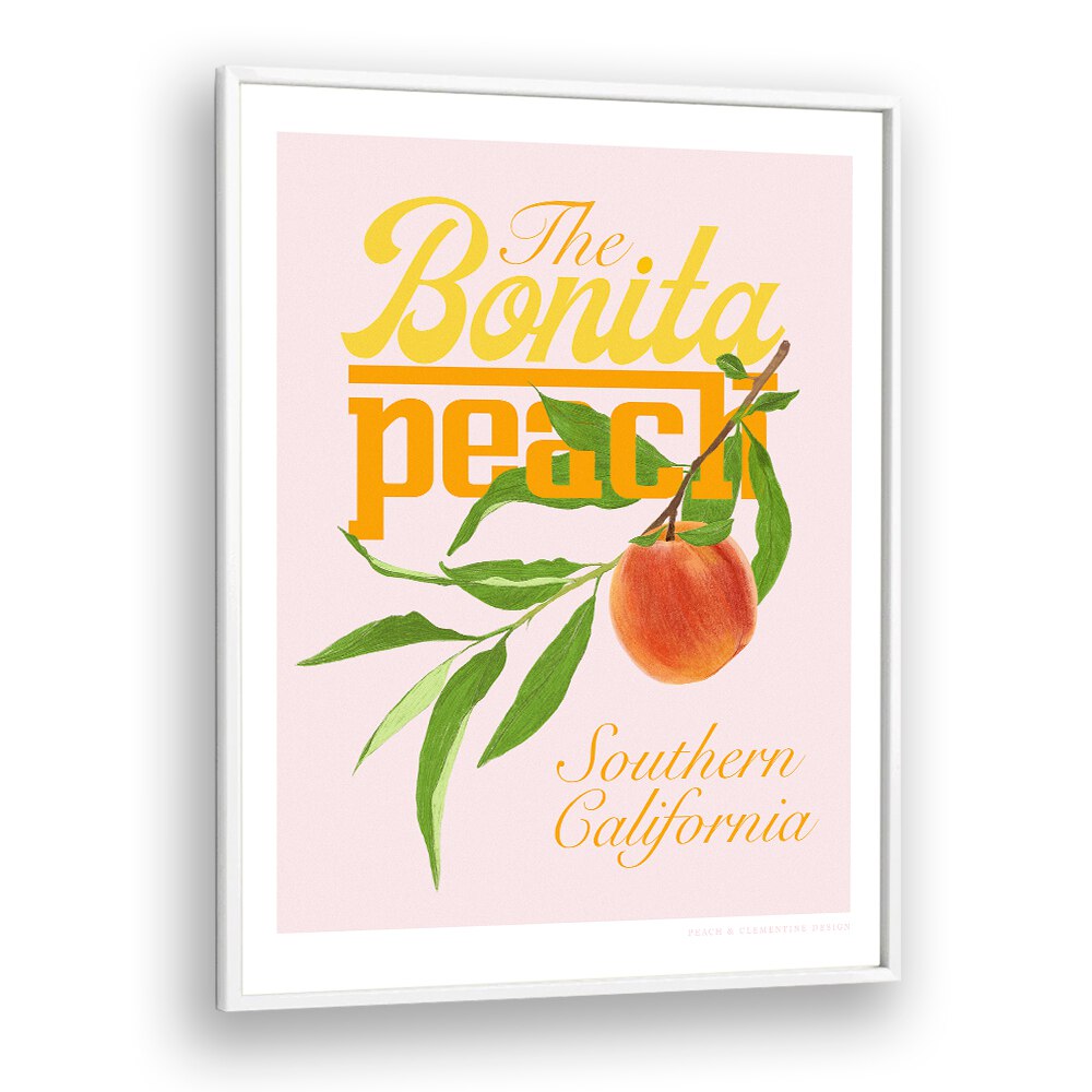 pandc bonita peach kitchen posters in White Plain Frame