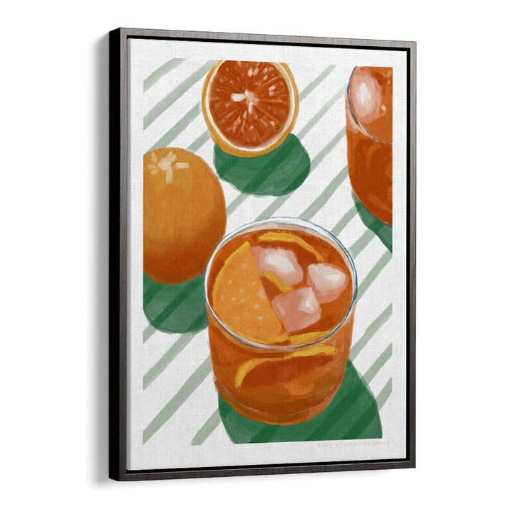 pandc cocktail and stripes bar art prints in Black Floater Frame