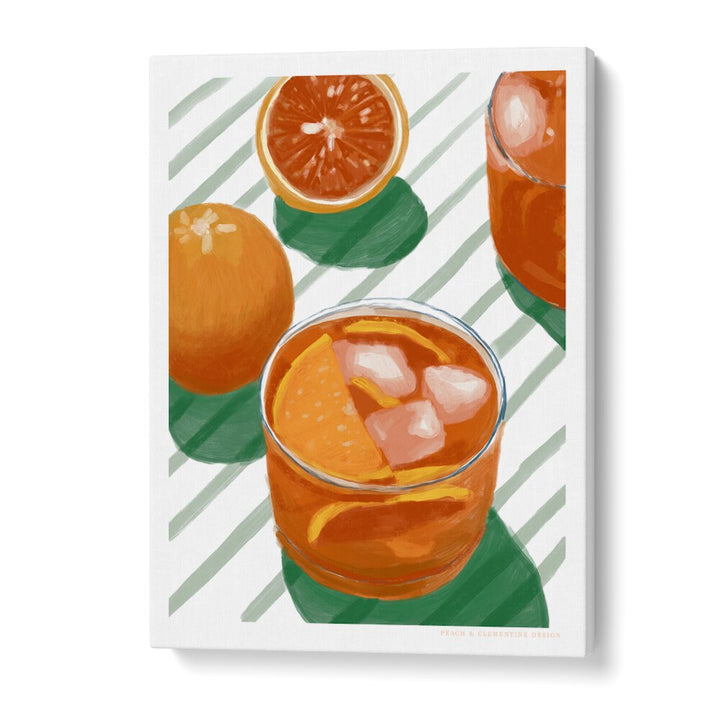 pandc cocktail and stripes bar art prints in Gallery Wrap