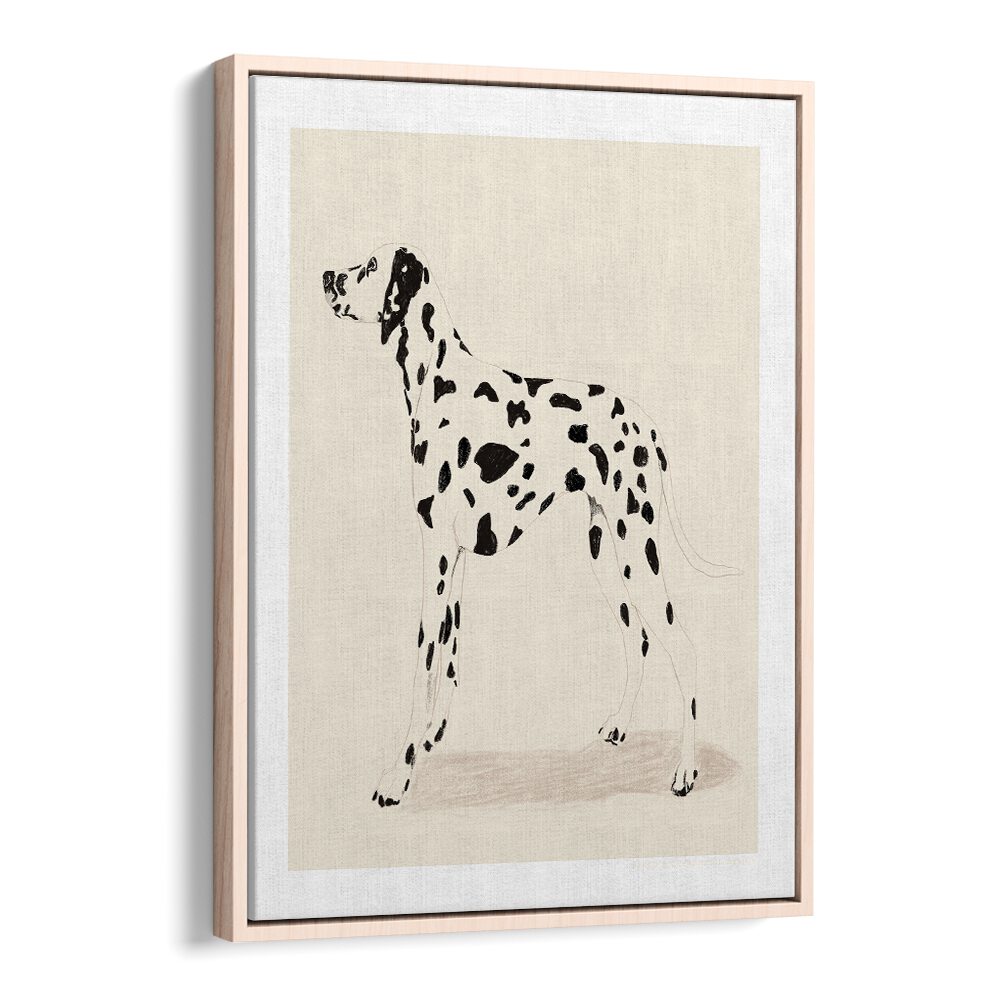  pandc dalmation wildlife paintings in Oak Wood Floater Frame