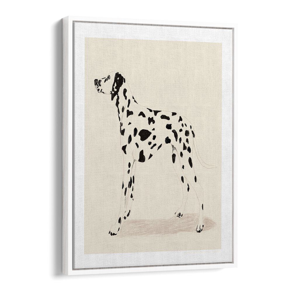  pandc dalmation wildlife paintings in White Floater Frame