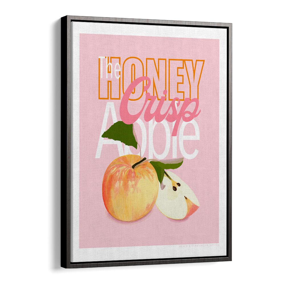 pandc honey crisp apple kitchen posters in Black Floater Frame