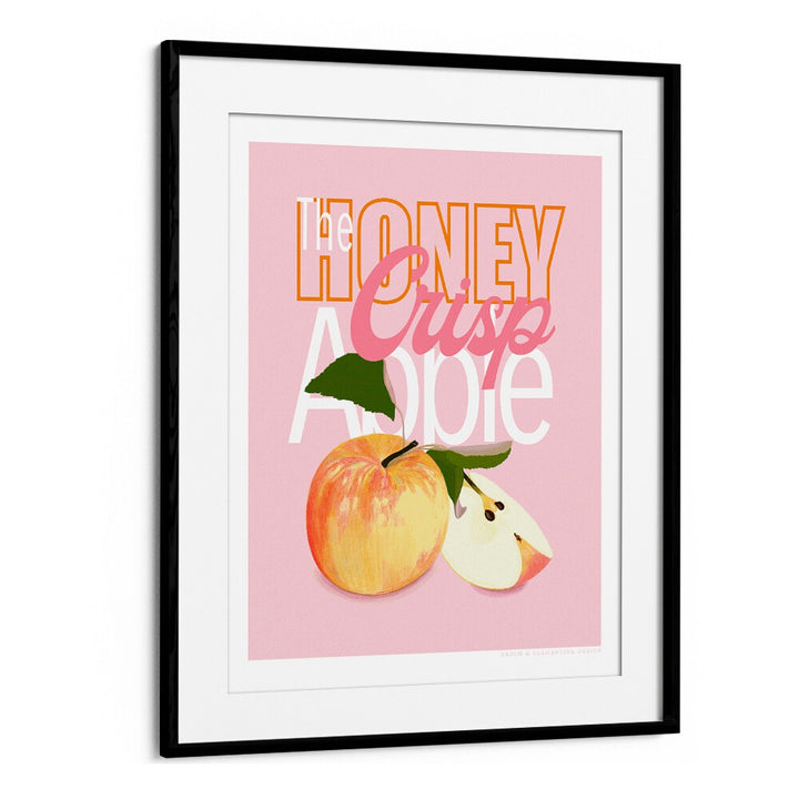 pandc honey crisp apple kitchen posters in Black Frame With Mount