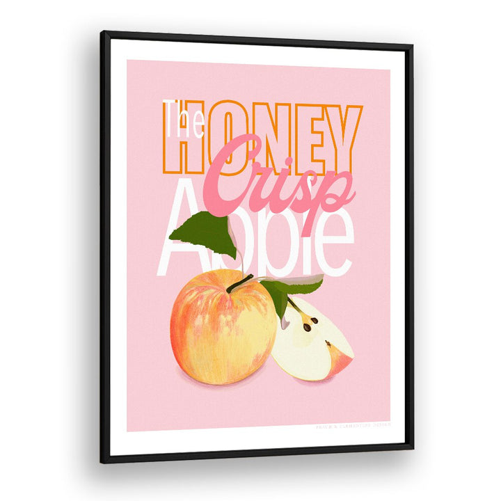 pandc honey crisp apple kitchen posters in Black Plain Frame