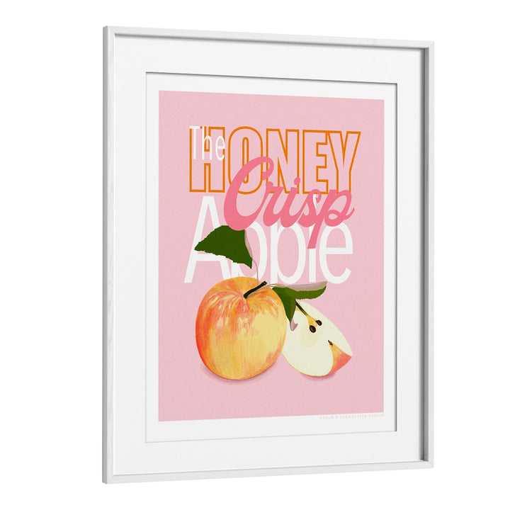 pandc honey crisp apple kitchen posters in White Frame With Mount