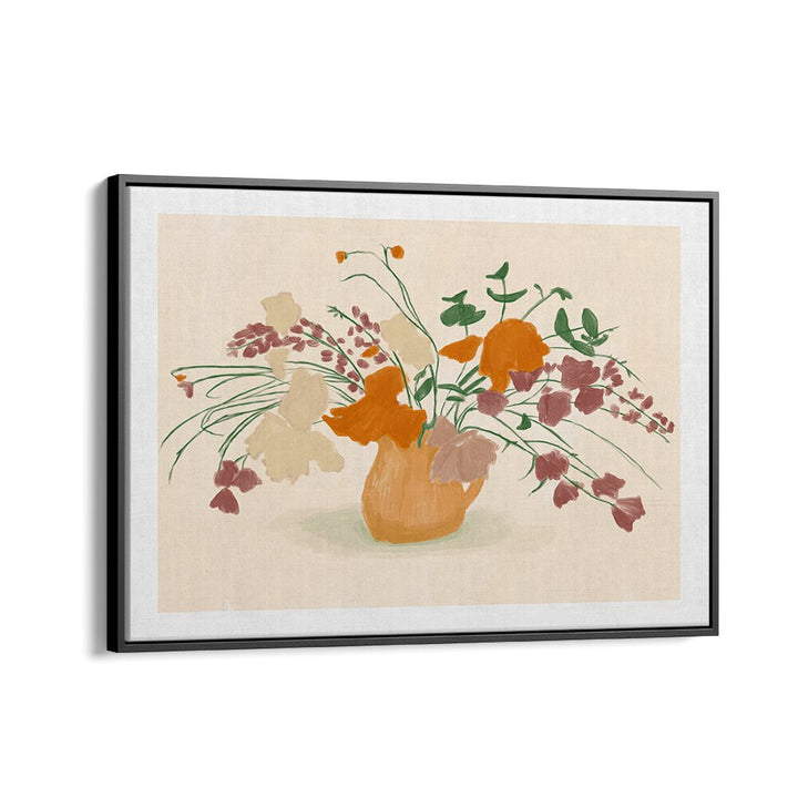 pandcwarm blooms  botanical flower paintings in Black Floater Frame