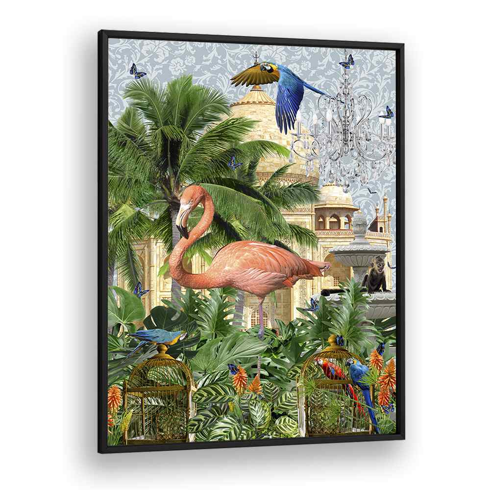 paradise by sue skellern wall art prints in Black Plain Frame