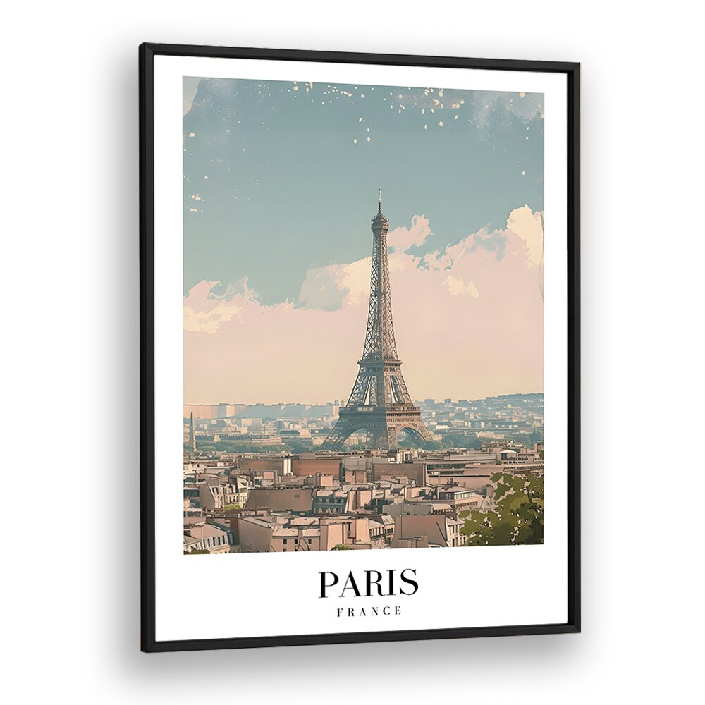 paris-france II travel posters in Black Plain Frame