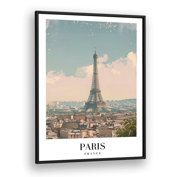 paris-france II travel posters in Black Plain Frame