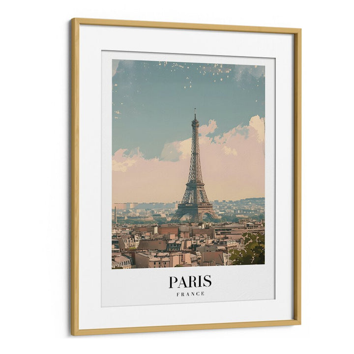 paris-france II travel posters in Oak Wood Frame With Mount
