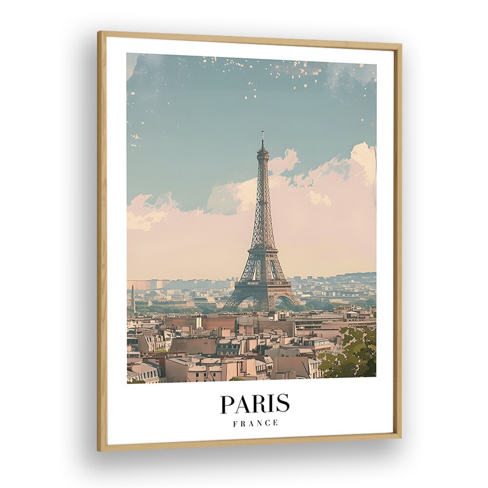 paris-france II travel posters in Oak Wood Plain Frame
