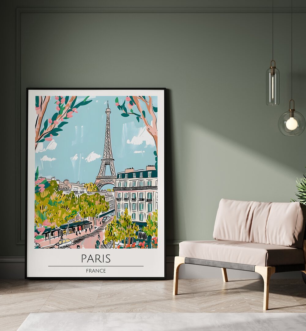 paris-france travel posters Artwork I placed on a Wall