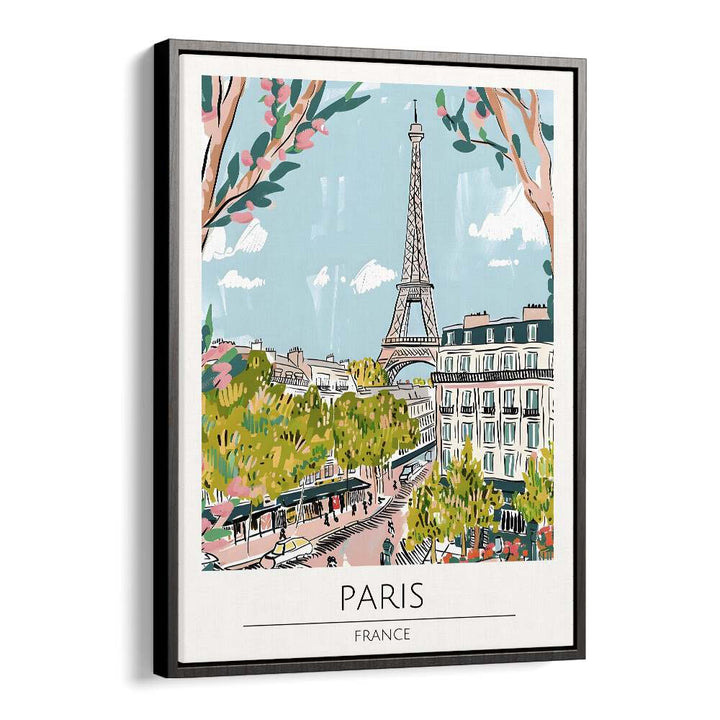 paris-france travel posters in Black Floater Frame