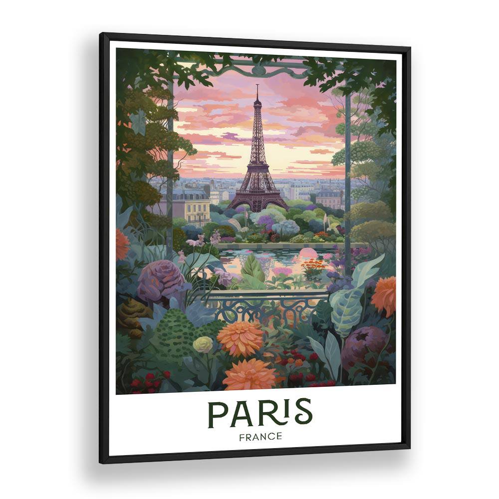 parisian dreams travel posters in Black Plain Frame