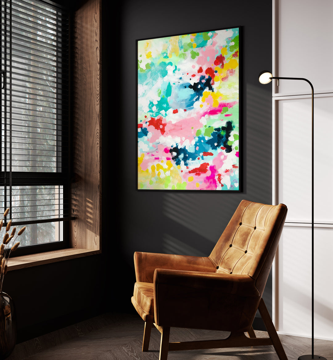 pastel fantasy by ejaaz haniff abstract art prints Artwork III placed on a wall