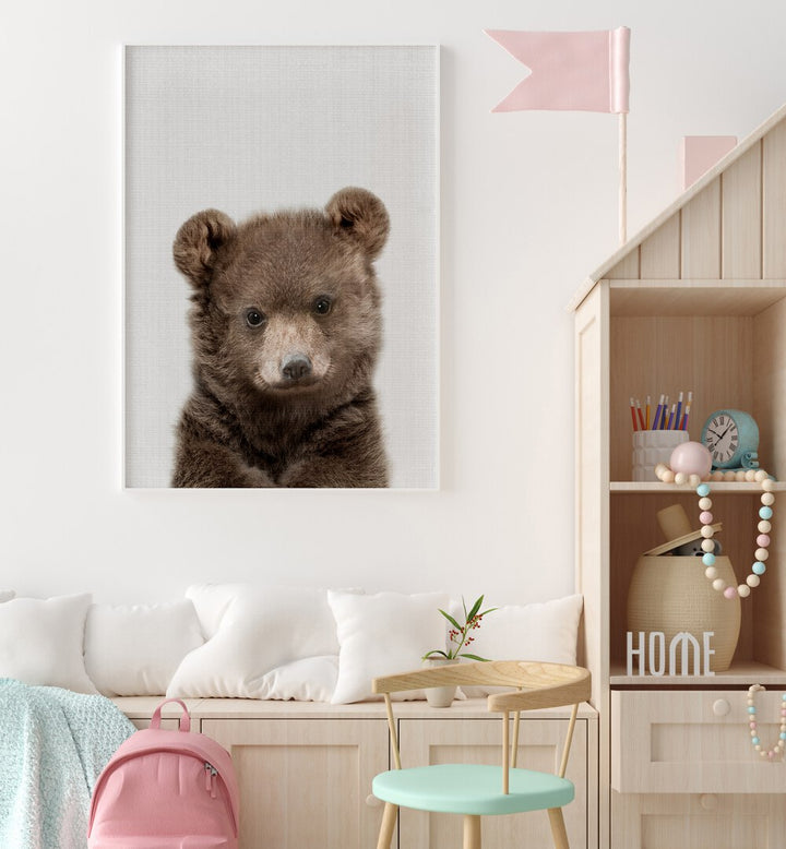 peekaboo baby bear by lola peacock kids room paintings Artwork III 