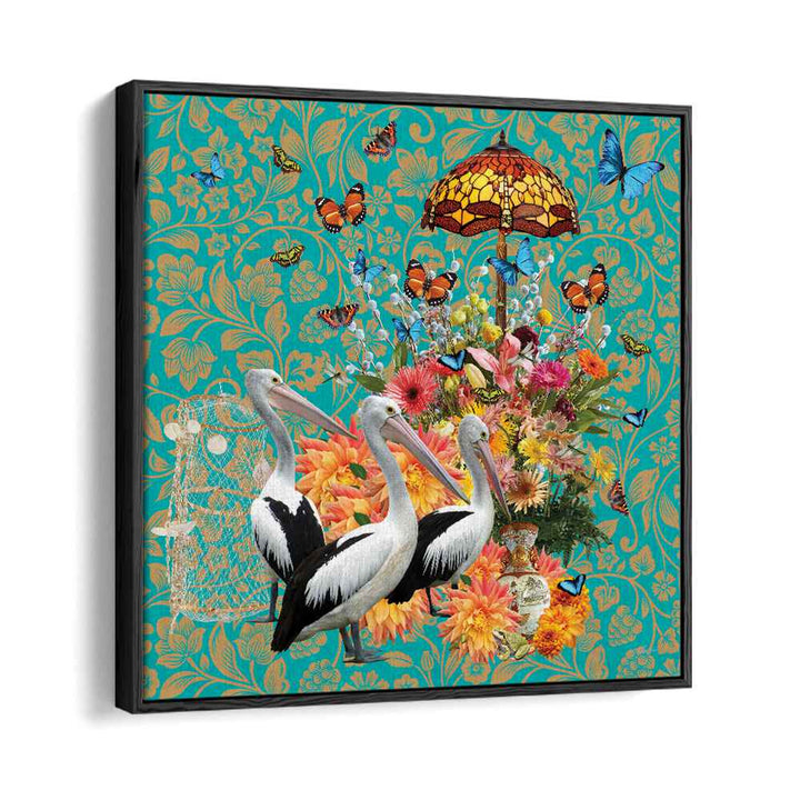 Stunning PELICANS A FLUTTERING BUTTERFLIES, WALL ART PRINTS by Sue Skellern, perfect for transforming your space.