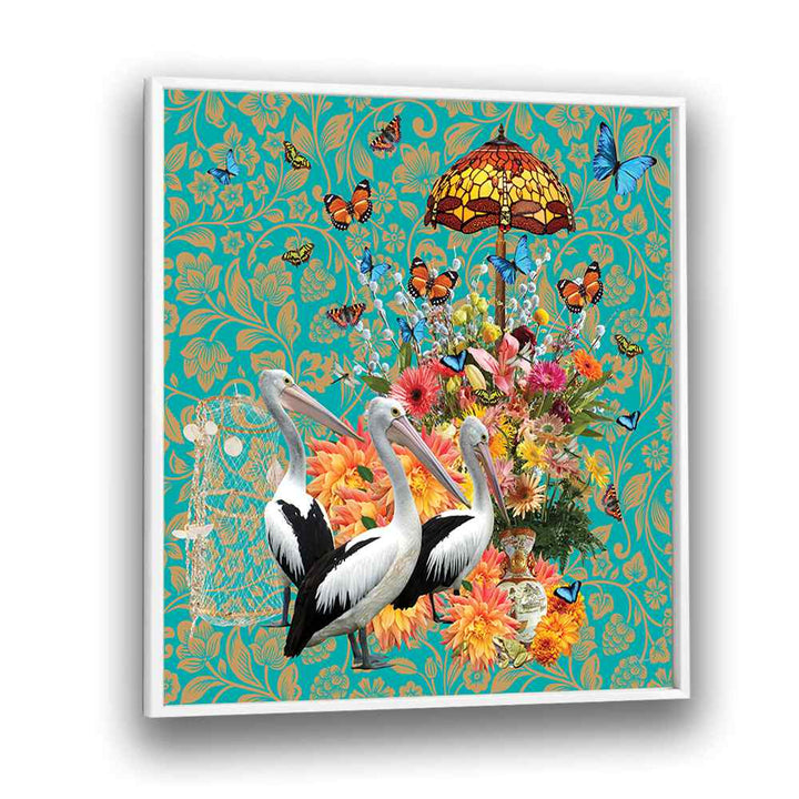 Transform your space with PELICANS A FLUTTERING BUTTERFLIES, WALL ART PRINTS by Sue Skellern, showcasing nature's beauty.