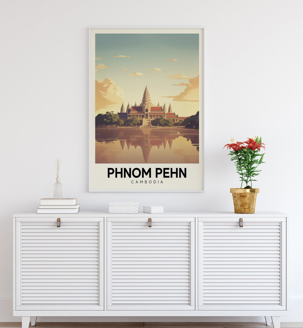 phnom pehn-combodia travel posters Artwork I placed on a Wall 