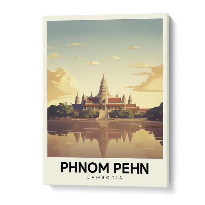 phnom pehn-combodia travel posters in Gallery Wrap