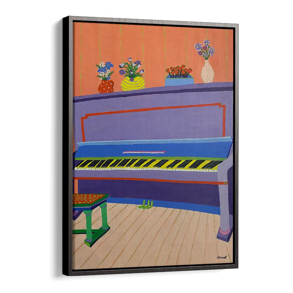 piano music art prints in Black Floater Frame