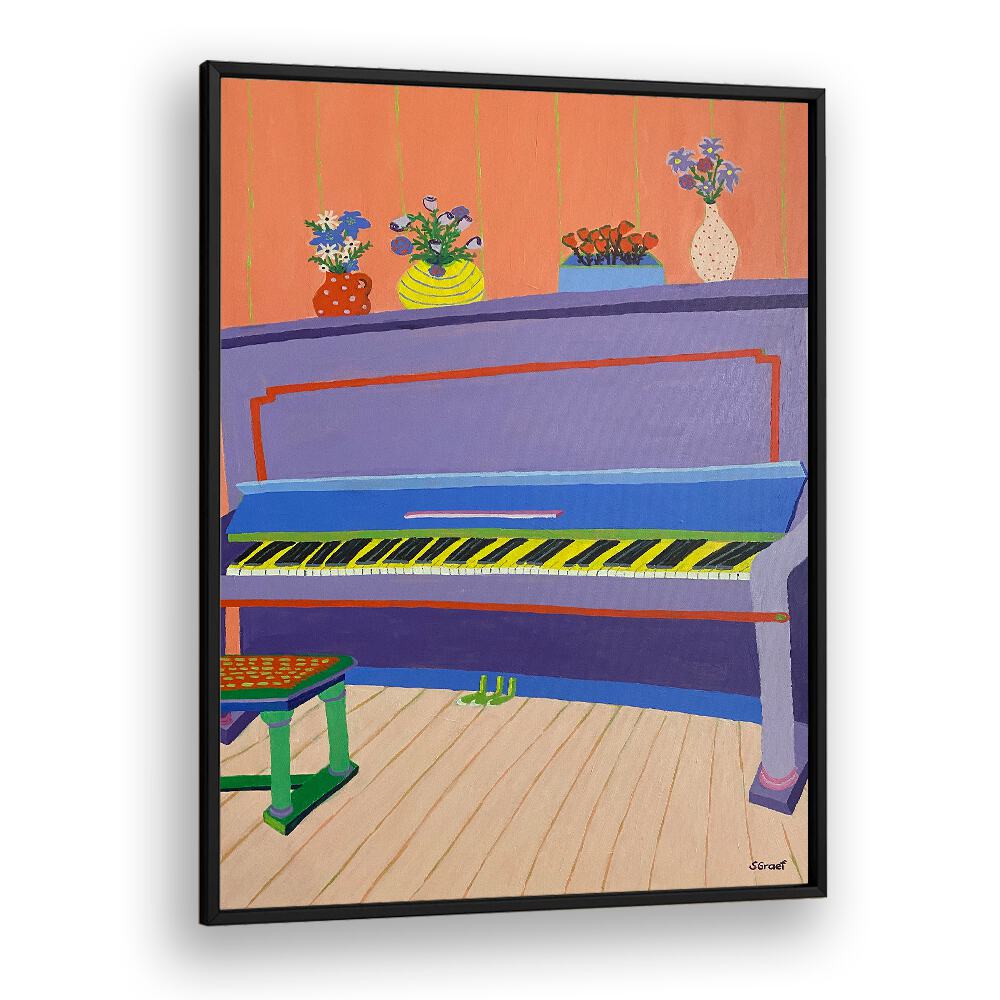 piano music art prints in Black Plain Frame