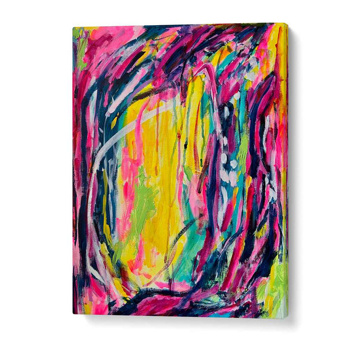 pink dreams abstract paintings in Gallery Wrap