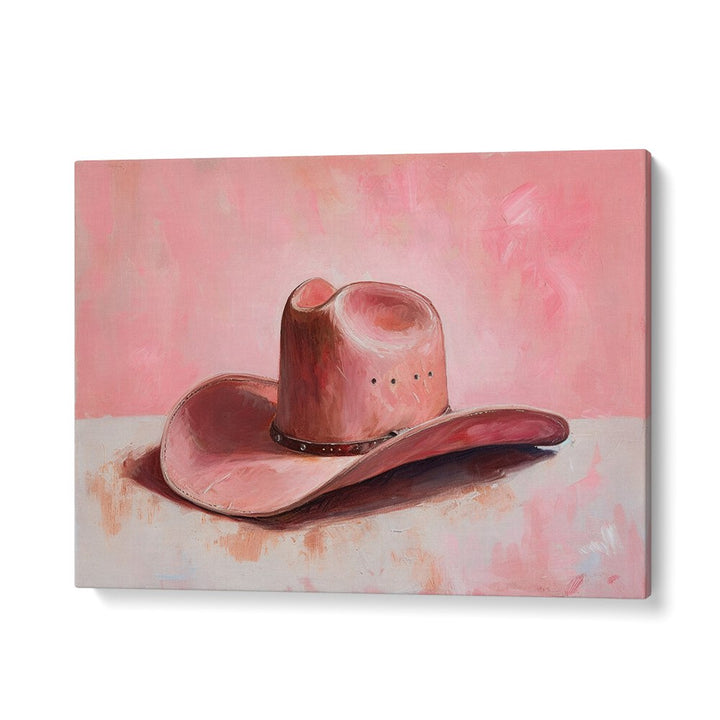 pink hat II electric wall art prints in Gallery Wrap