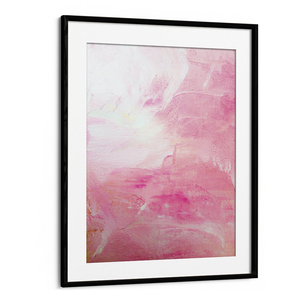 pink maniac by ejaaz haniff abstract art prints in Black Frame With Mount