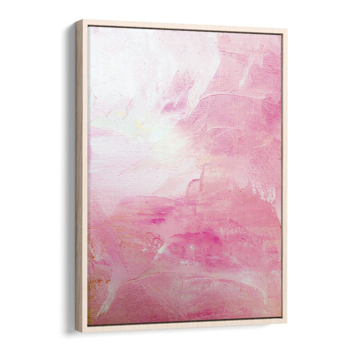 pink maniac by ejaaz haniff abstract art prints in Oak Wood Floater Frame