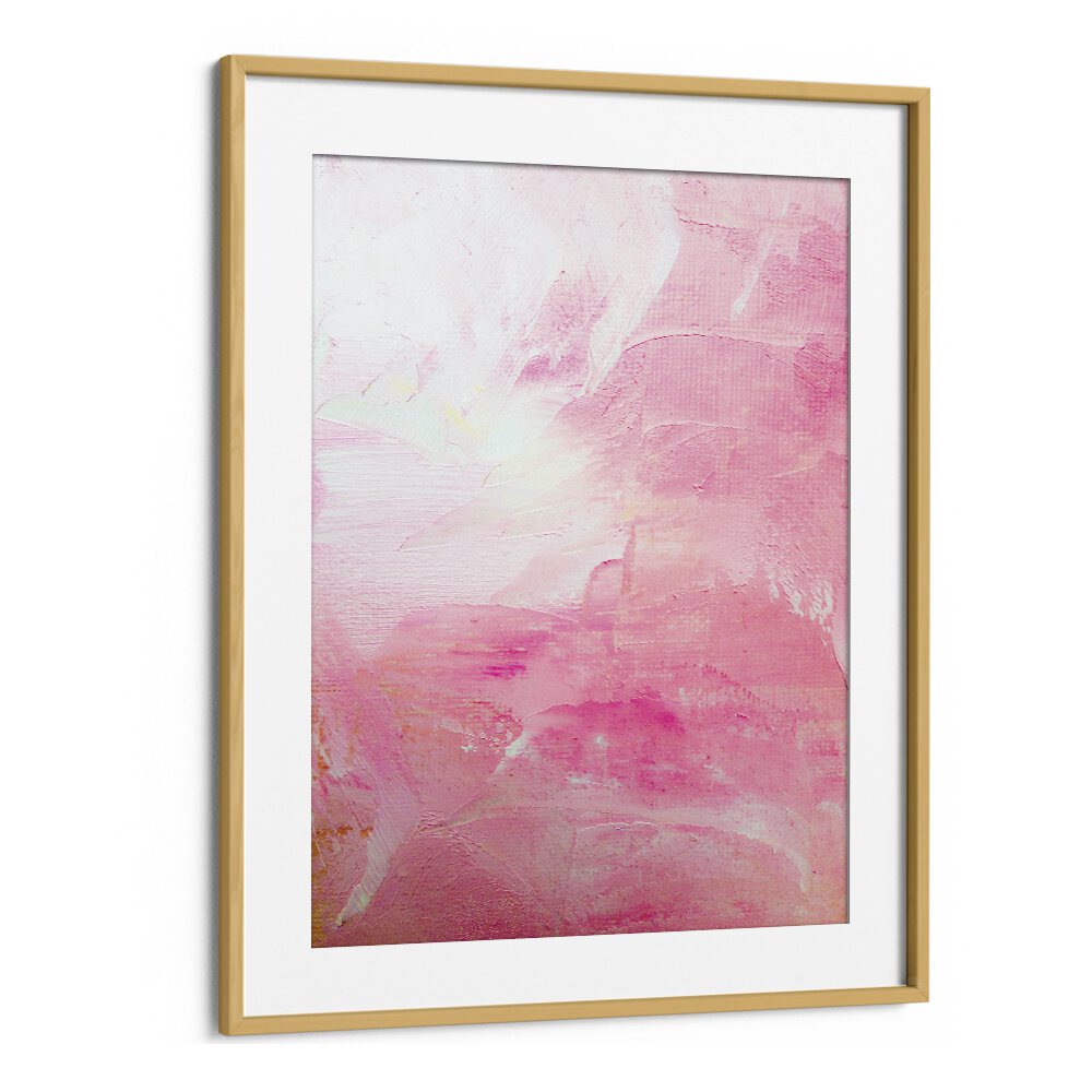 pink maniac by ejaaz haniff abstract art prints in Oak Wood Frame With Mount