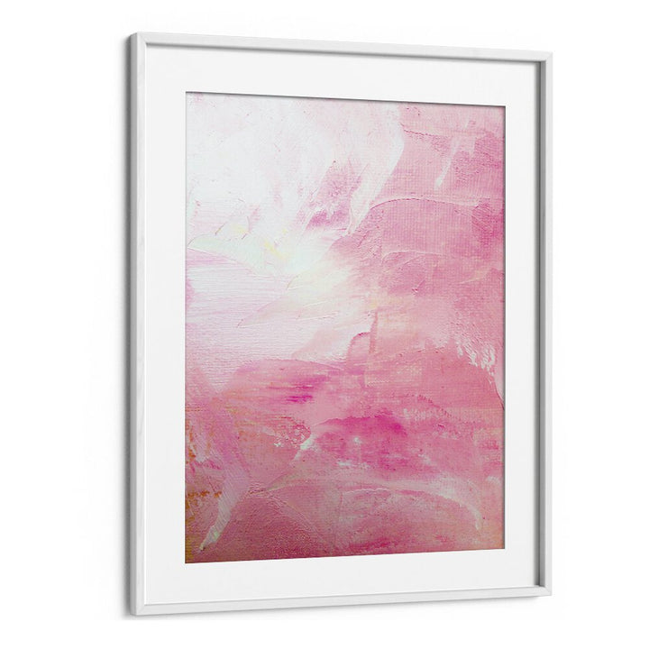 pink maniac by ejaaz haniff abstract art prints in White Frame With Mount