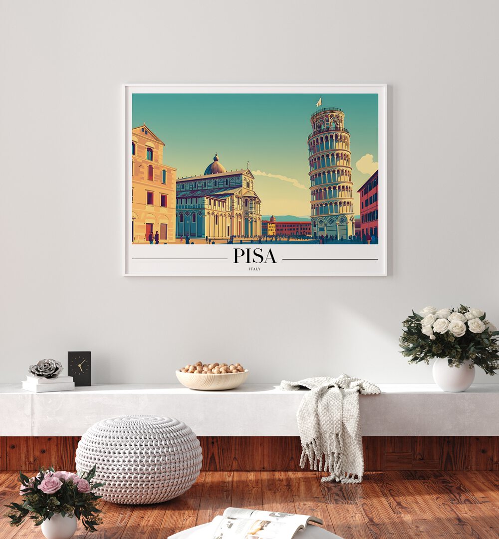 pisa-italy travel posters Artwork I placed on a Wall 