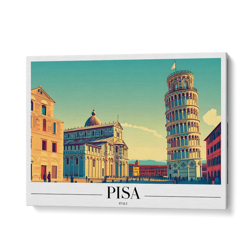 pisa-italy travel posters in Gallery Wrap