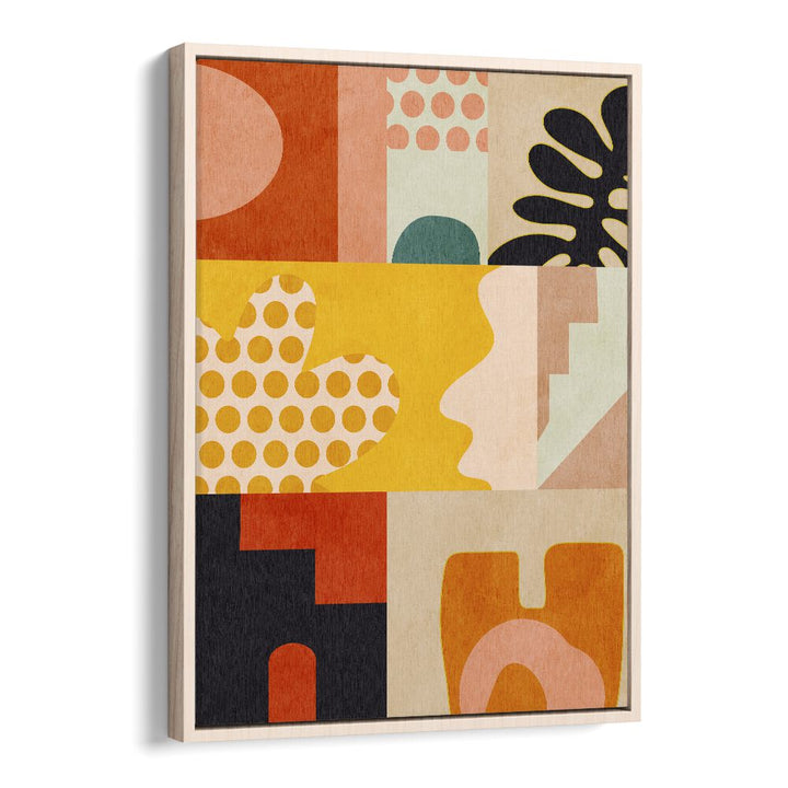 playing around shape IV by ana rut bre abstract art abstract wall art in Oak Wood Floater Frame