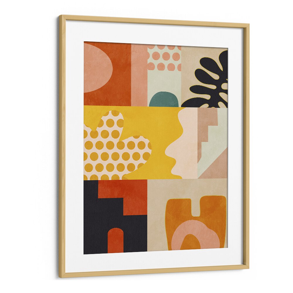 playing around shape IV by ana rut bre abstract art abstract wall art in Oak Wood Frame With Mount