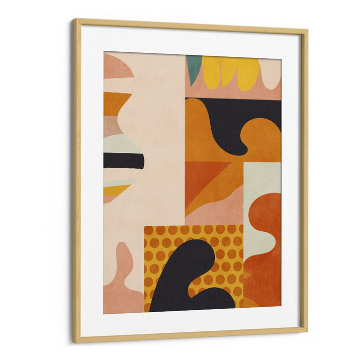 playing around shape V by ana rut bre abstract art abstract wall art in Oak Wood Frame With Mount