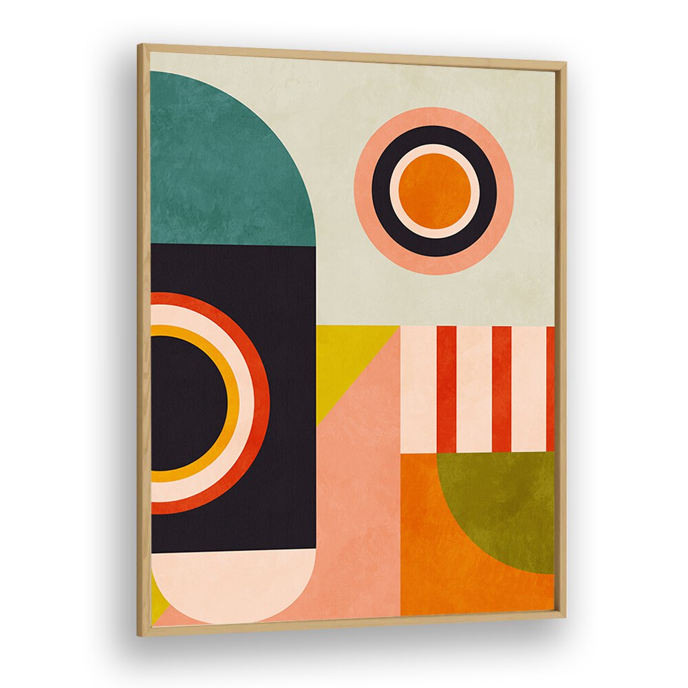 playing around shape ii by ana rut bre abstract art abstract wall art in Oak Wood Plain Frame