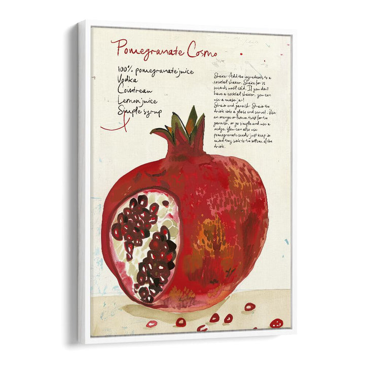 pomegranate cosmo electric wall art prints in White Floater Frame