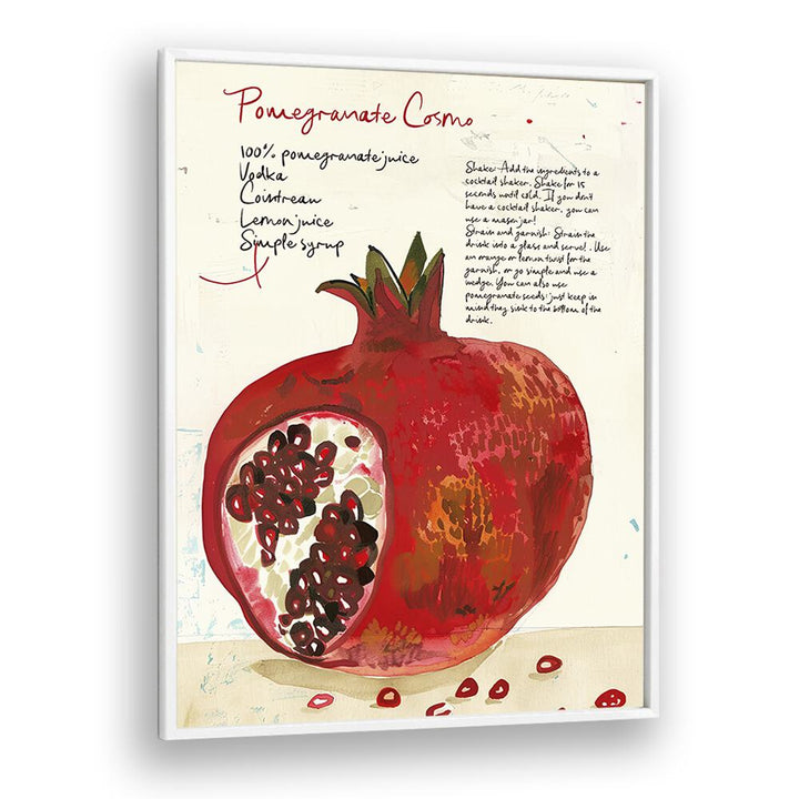 pomegranate cosmo electric wall art prints in White Plain Frame