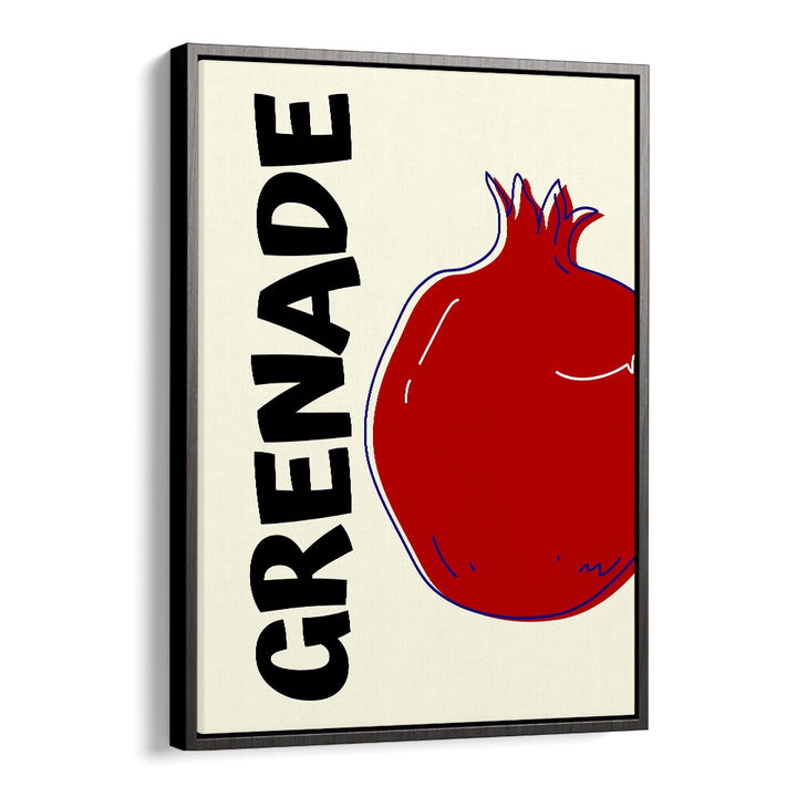 pomo-grenade i kitchen posters kitchen art prints in Black Floater Frame