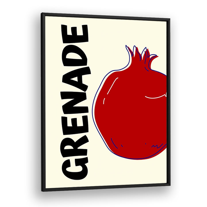 pomo-grenade i kitchen posters kitchen art prints in Black Plain Frame